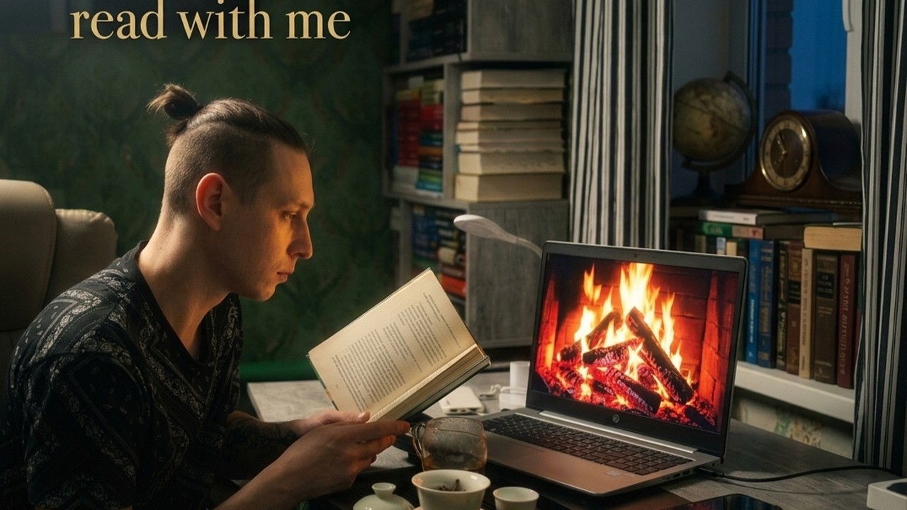 POV: cozy reading with chinese tea ceremony 1hour in real time