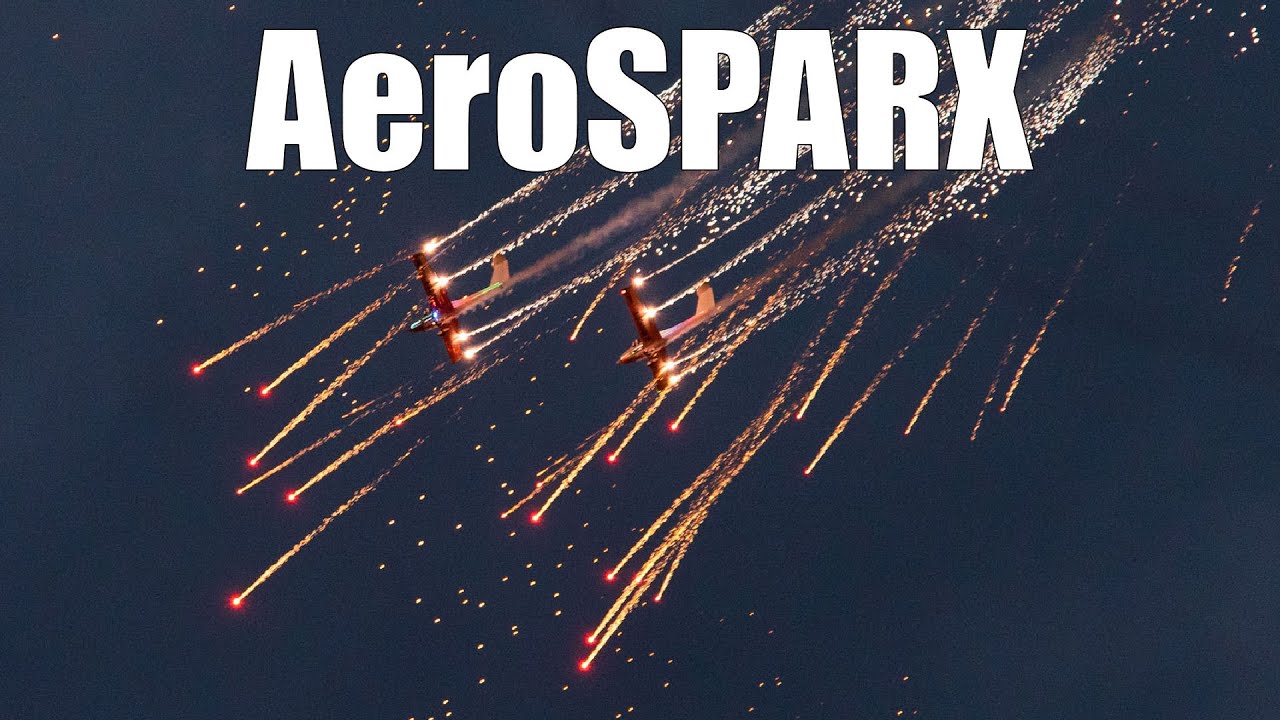 Night Airshow With Fire And Pyros - AeroSPARX Highlights - Flygfesten 2022