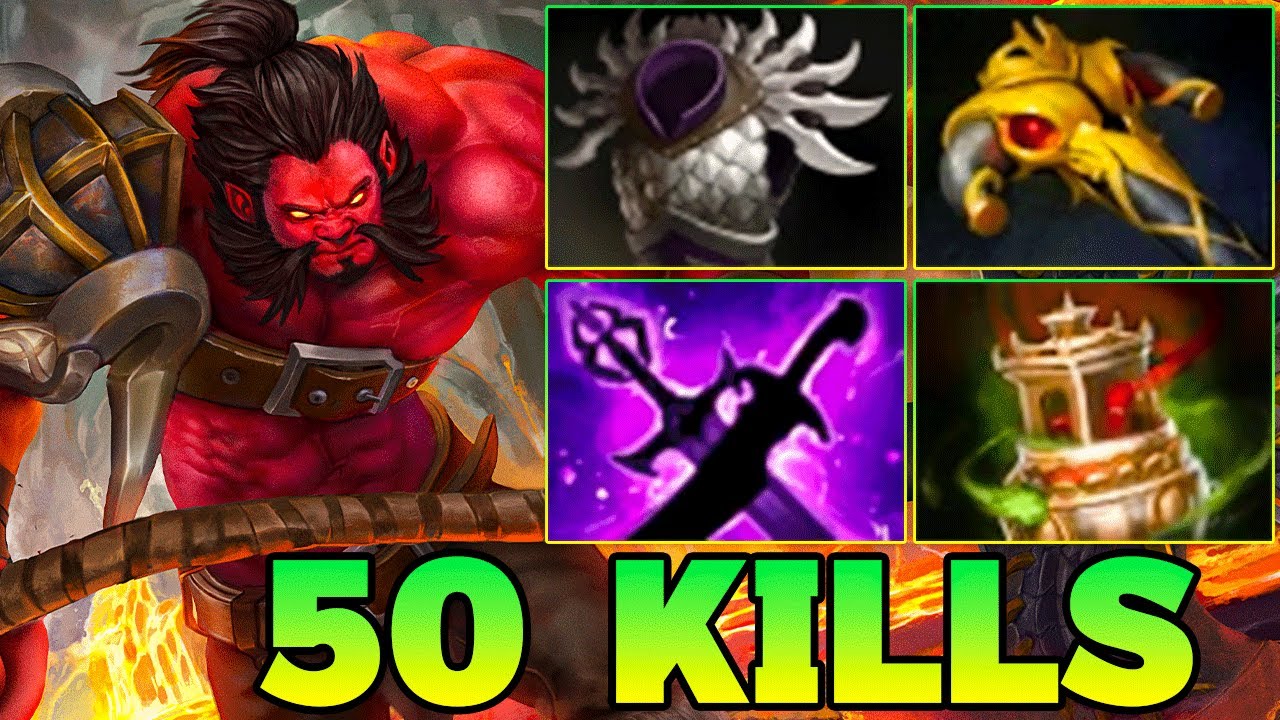50 убийств монстров Axe на оффлейне!! Axe Dota 2 Offlane Carry 7.39 Руководство по билду для проф...