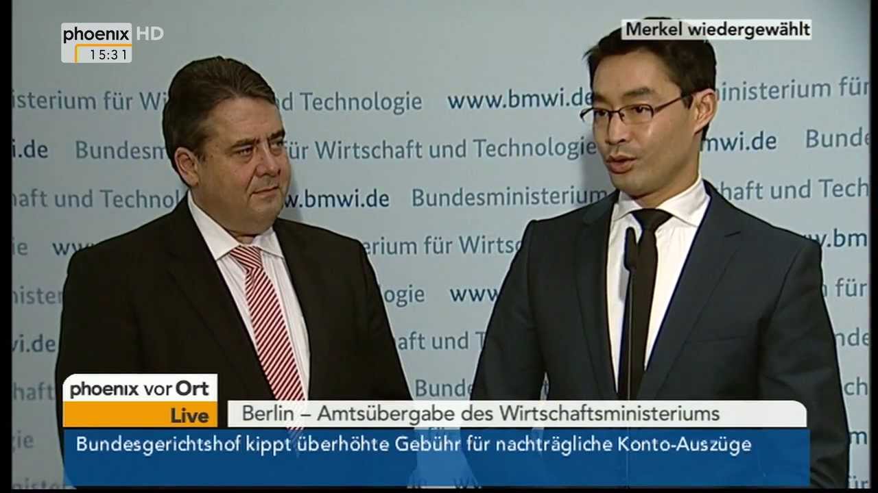 Amtsübergabe im Wirtschaftsministerium am 17.12.2013
