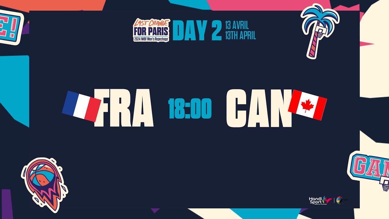 France vs Canada | 2024 IWBF Men's Repechage Game 8 - Last Chance for Paris