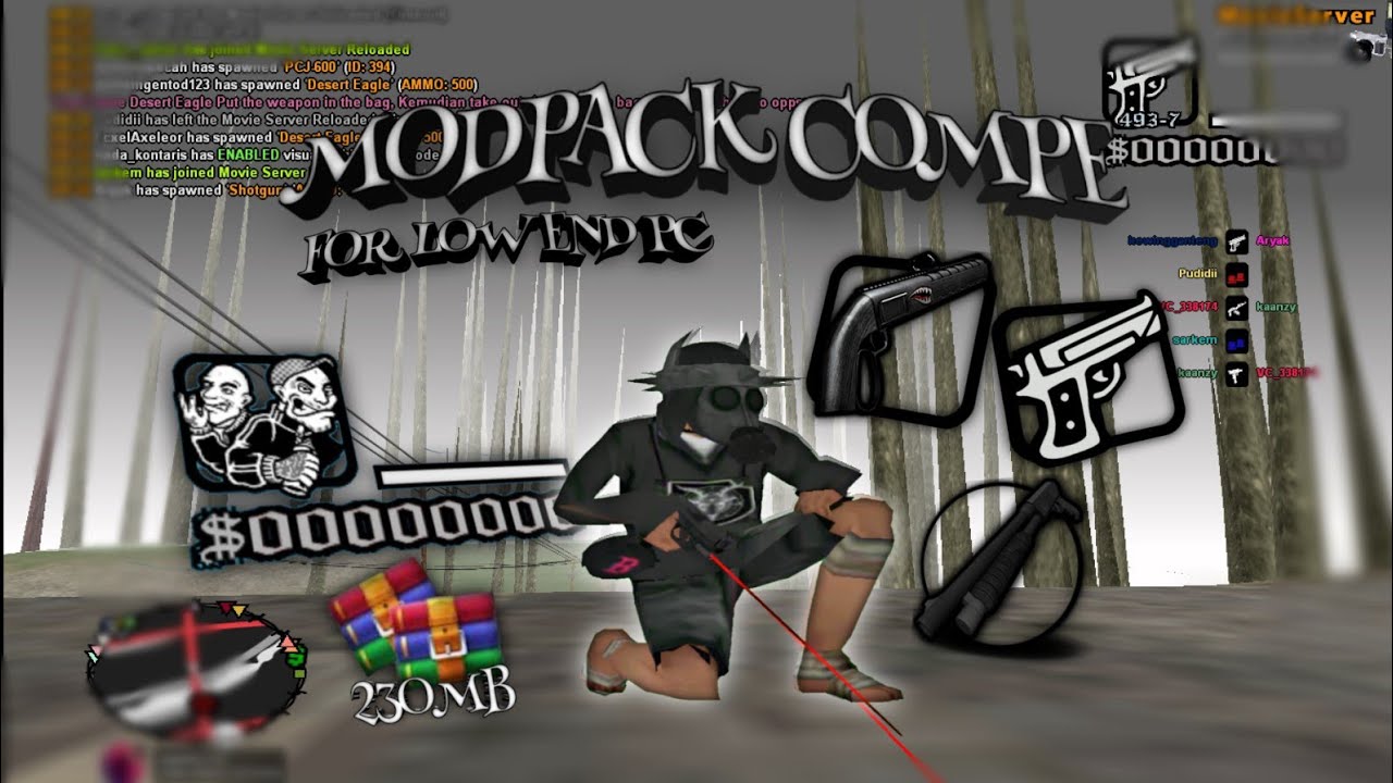 MODPACK COMPE !! CUMA 230 MB RINGAN BOST FPS [GTA IN DESC ]