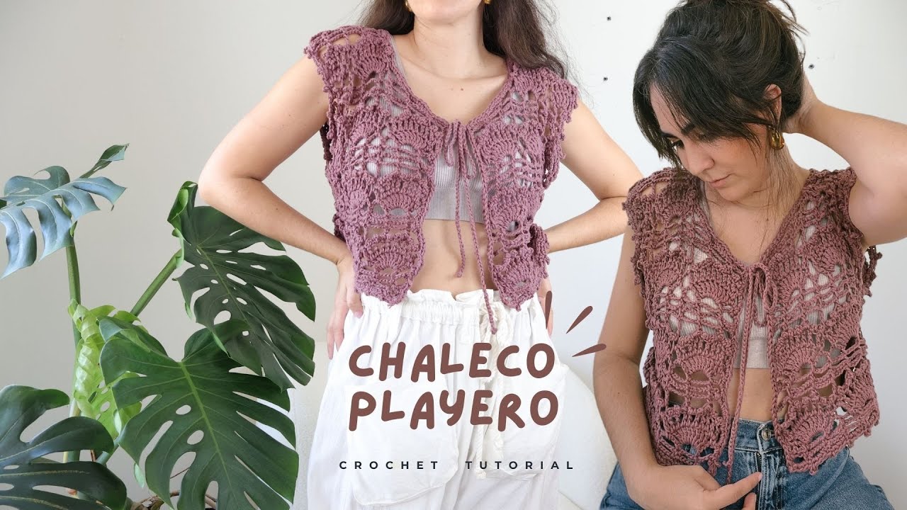 Teje tu primer chaleco PLAYERO a CROCHET / TUTORIAL