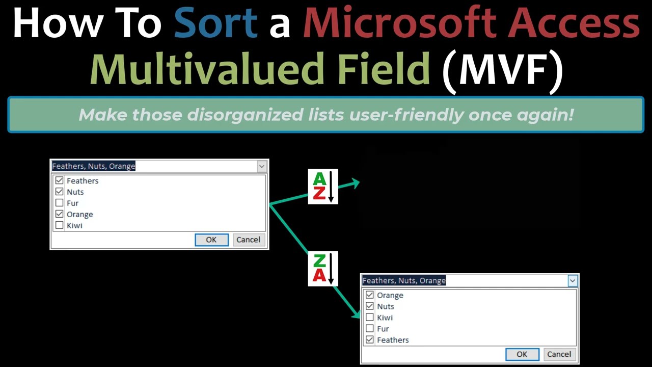 How To Sort Microsoft Access MultiValued Fields (MVF)