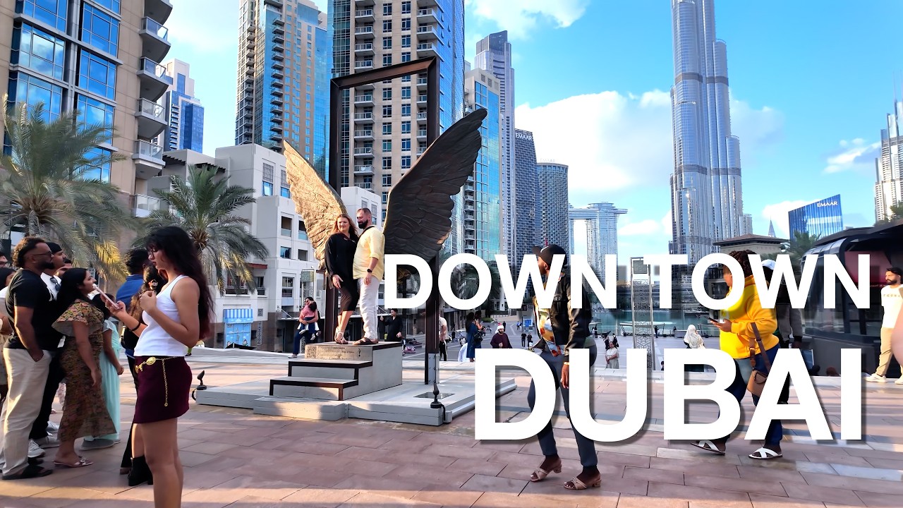 Dubai Downtown Walk 4K SDR | Burj Khalifa & Dubai Mall City Walk