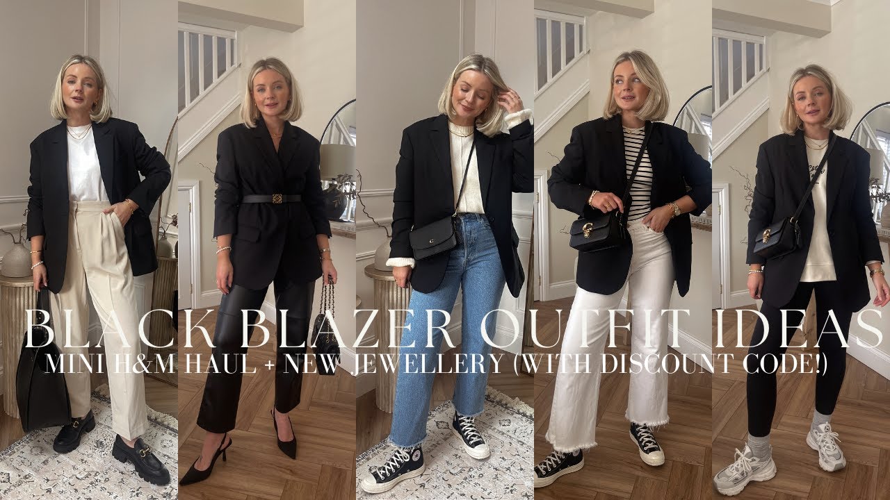 BLACK BLAZER OUTFIT IDEAS, MINI H&M HAUL AND MONICA VINADER DISCOUNT