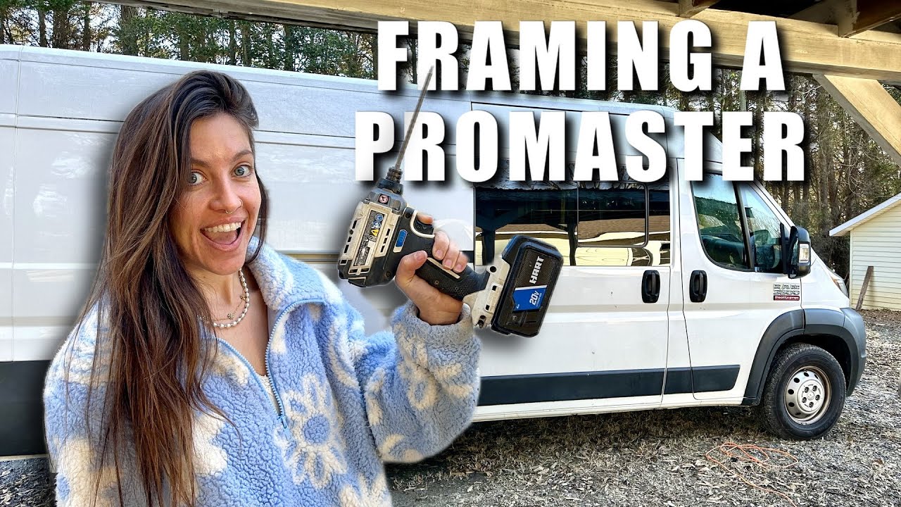 VAN BUILD | Framing Out A Camper Van & Adding Sound Deadener