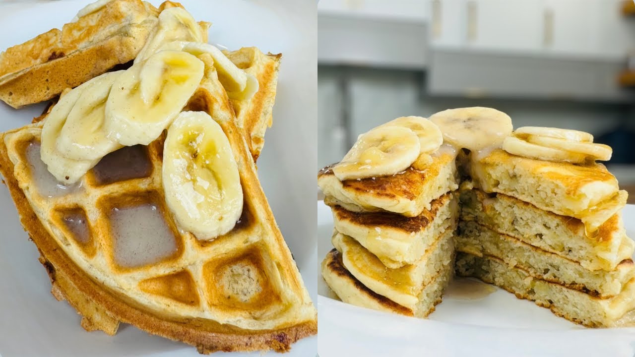 Easy Banana Pancakes & Waffles Made With Simple Ingredients