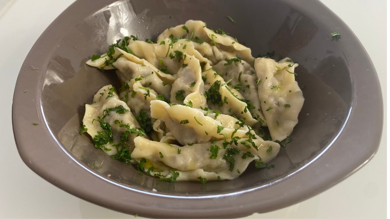 Silky Vareniki  Ukrainian Dumplings with Meat and Onions.