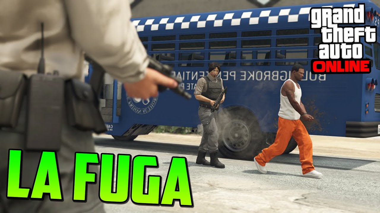 LA FUGA DE LA PRISIÓN - ATRACOS A BANCOS GTA V ONLINE PS4 - La Fuga de la Prisión #1 - GTA 5 Online