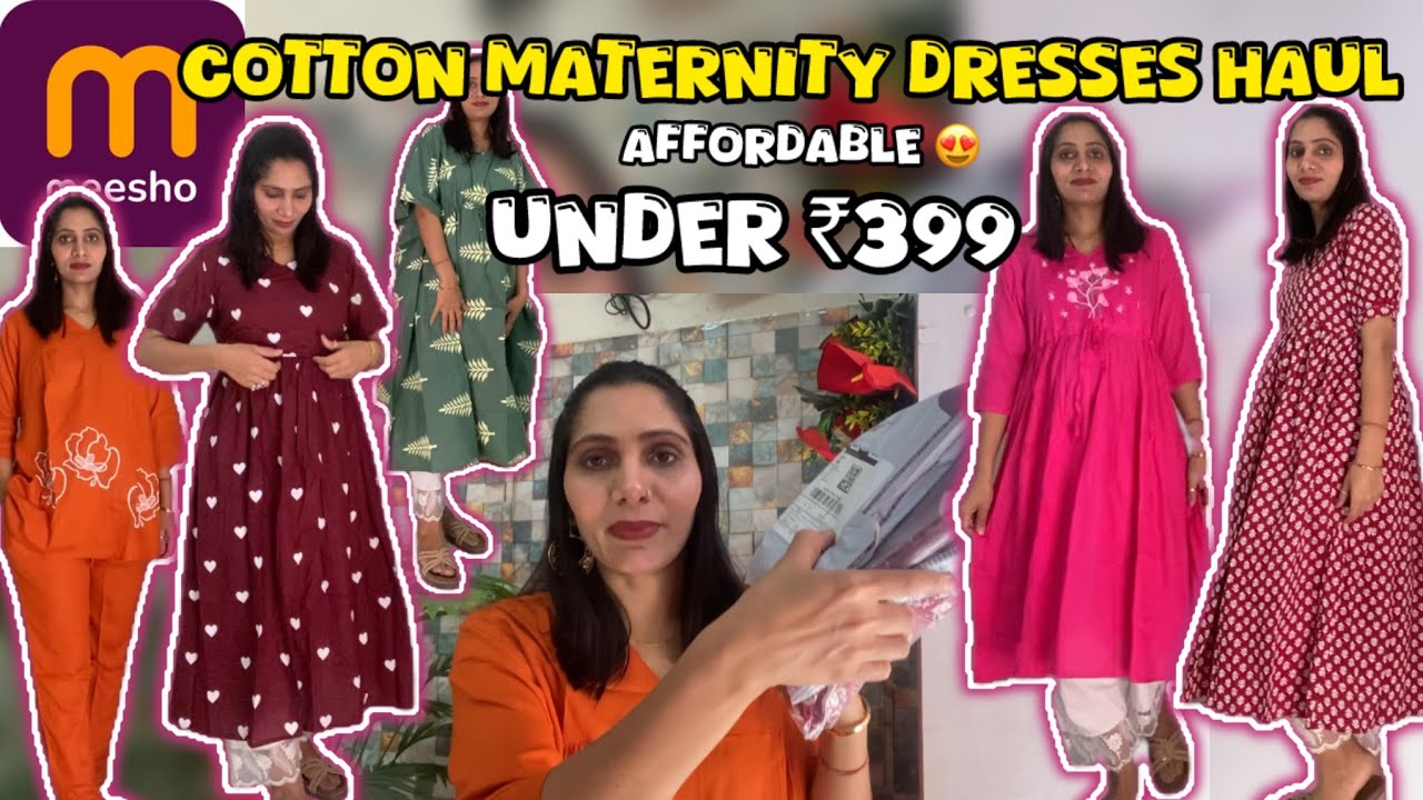 *Meesho* maternity dresses haul | affordable cotton dresses for pregnancy | #meesho #sale #haul 