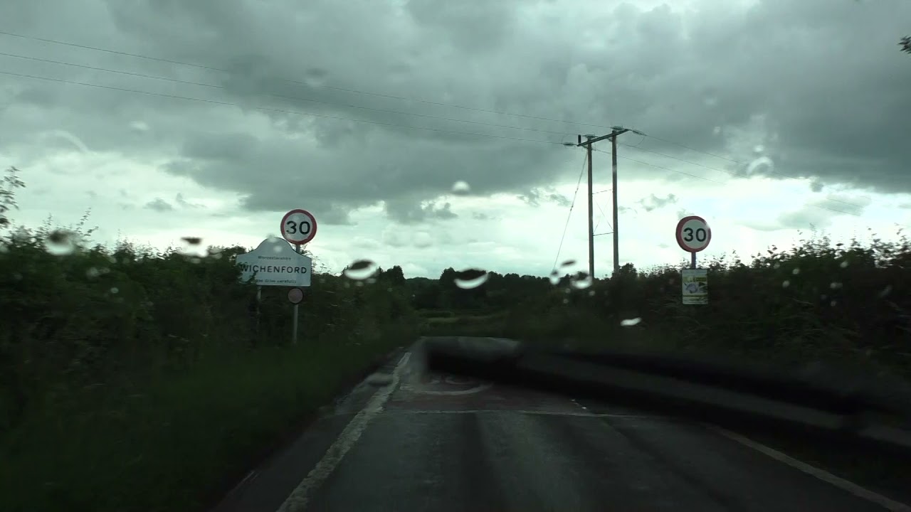 Driving From Hallow Through Sinton Green & Wichenford To Holt Heath, Worcestershire, England