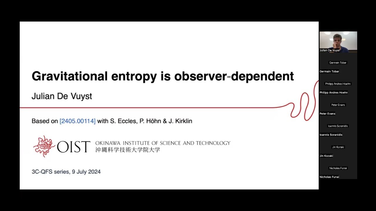 Julian De Vuyst - Gravitational entropy is observer-dependent