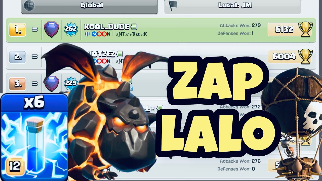 Zap Lalo In Legend League Attacks - This Strategy Is Just Beautiful - Clash of Clans