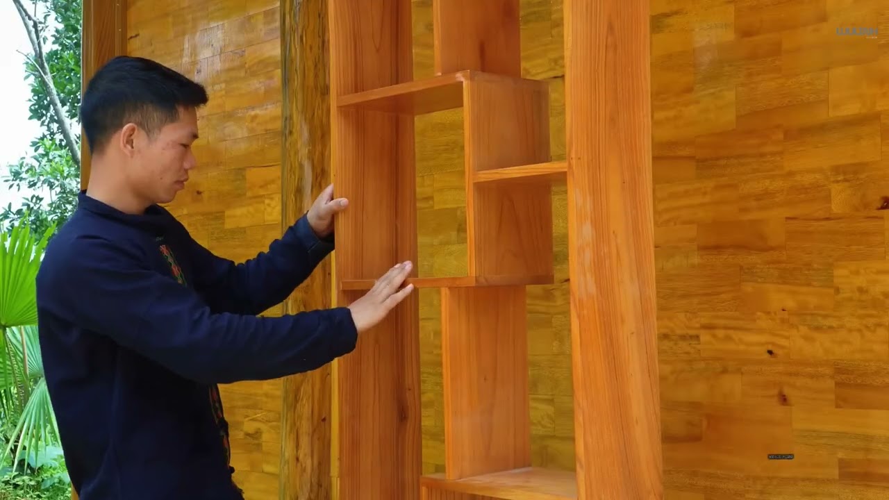 A new wooden shelving unit will make your home look more beautiful.