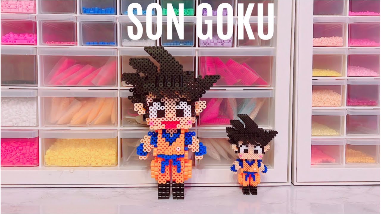 TUTORIAL Goku 3D Perler Figure with Perler Beads | No Glue Needed