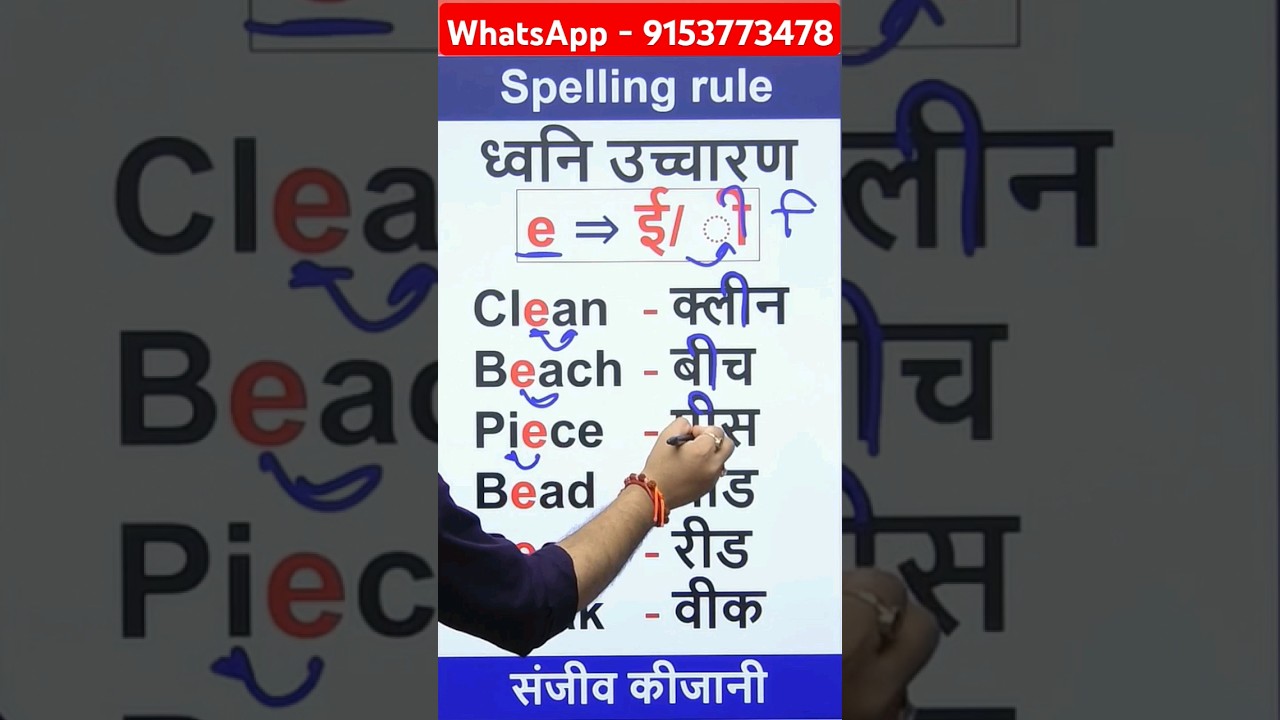 Spelling rule अंग्रेजी पढ़ना सीखें by  @sanjeevkijani  #shorts #spelling #youtubeshorts #viralvideo