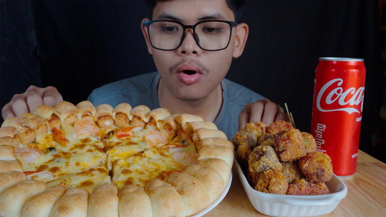 ASMR MUKBANG | THE BEST PIZZA & FIRED MEATBALL EATING | YUMMY YUMMY