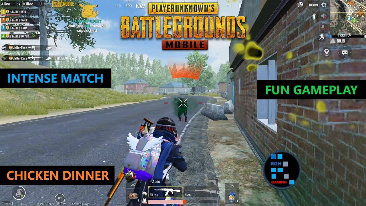 PUBG MOBILE | INTENSE MATCH WITH AMAZING CHICKEN DINNER