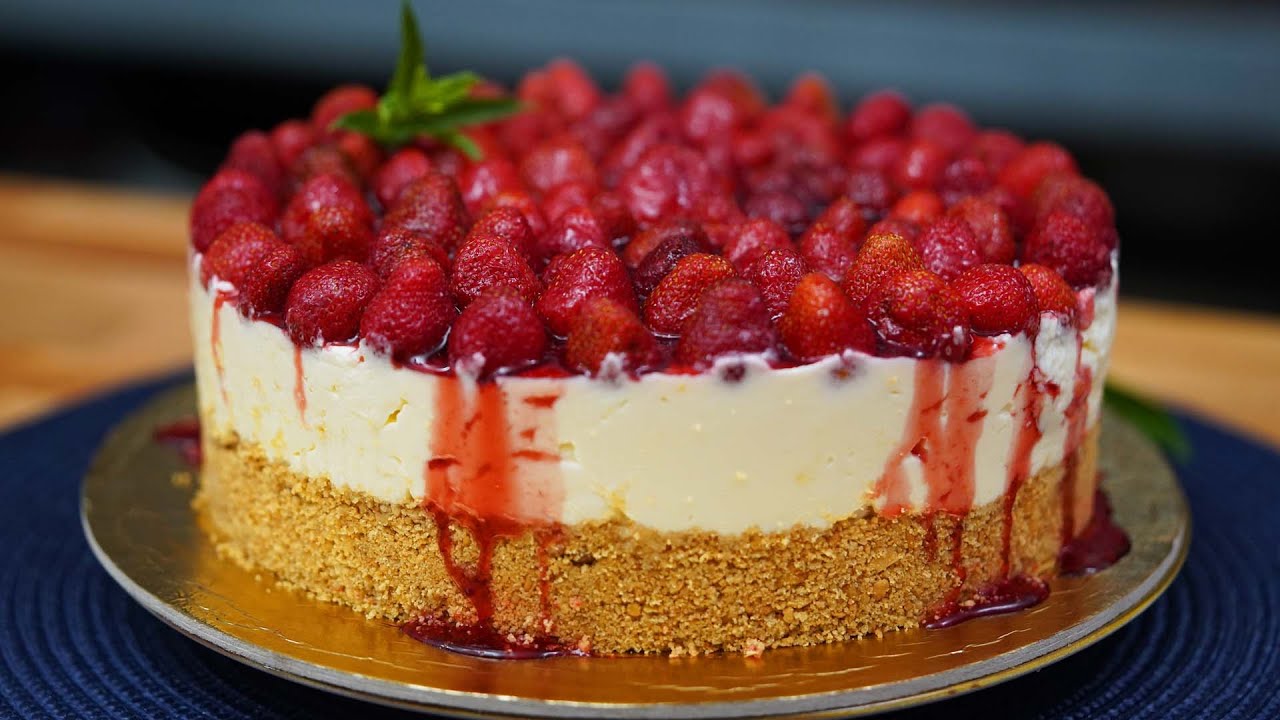 Рецепт клубничного чизкейка: ароматный и легкий в приготовлении десерт! 🍓 - Шеф Пауль Константин