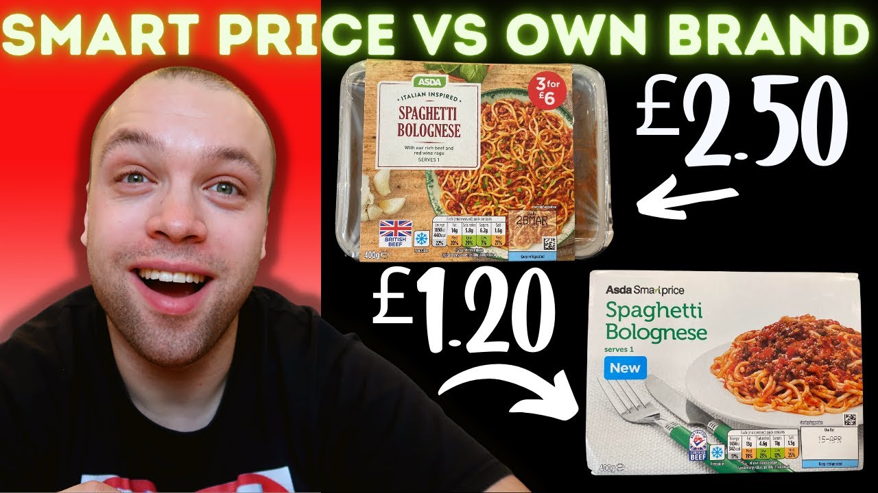 ASDA Smart Price Spaghetti Bolognese Vs ASDA Own Brand Spaghetti Bolognese | Food Comparison Video