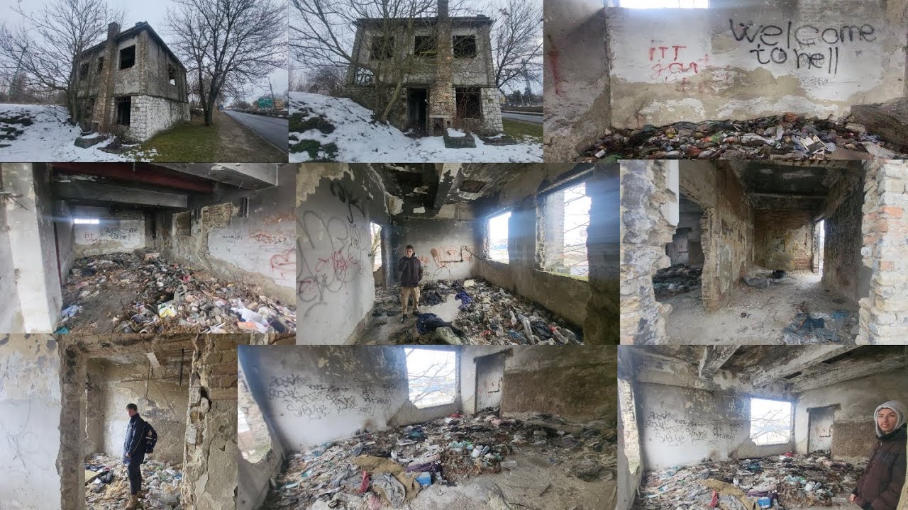 Lepusztult elhagyatott Viskó bejárása Dorogon
