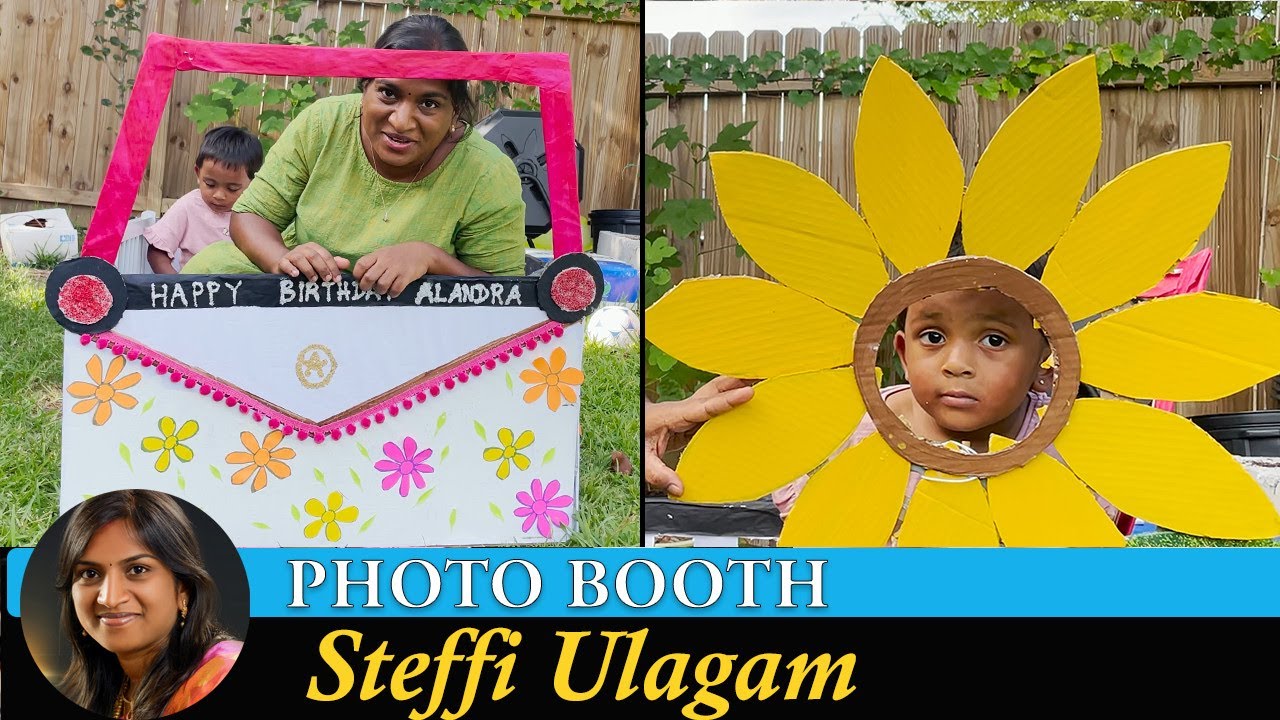 DIY Photo Booth Vlog | Making a photo booth from cardboard | Craft vlog in Tamil