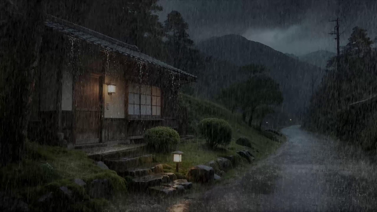 Peaceful Energy 🌧️ Rainfall on Wooden Cabin for Deep Sleep and Emotional Relief 🌙