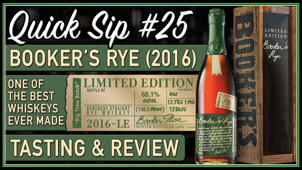 Booker's Rye, One of the Best Whiskeys I've Ever Tasted | Quick Sip #25