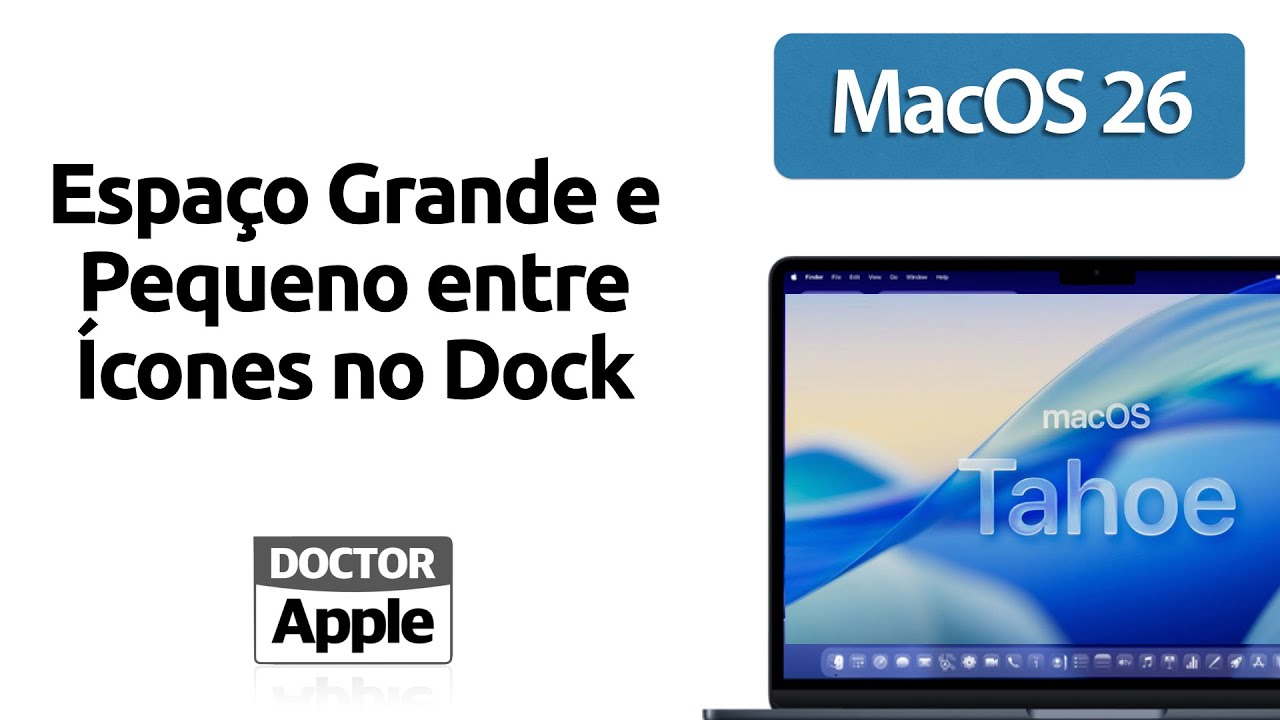 Curso Mac - Espaço grande e pequeno entre ícones no Dock