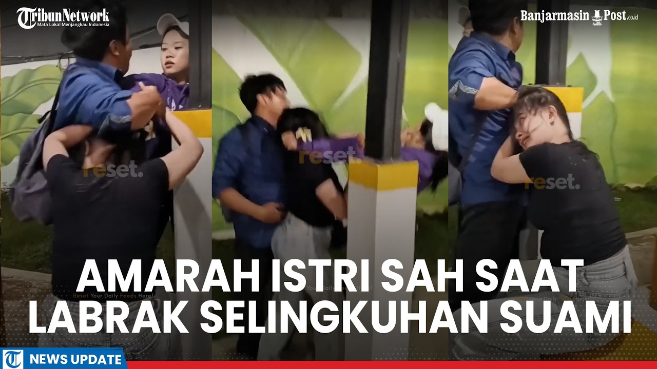 Amarah Istri Sah Saat Labrak Suami dengan Diduga Selingkuhan di Tengah Konflik Rumah Tangga