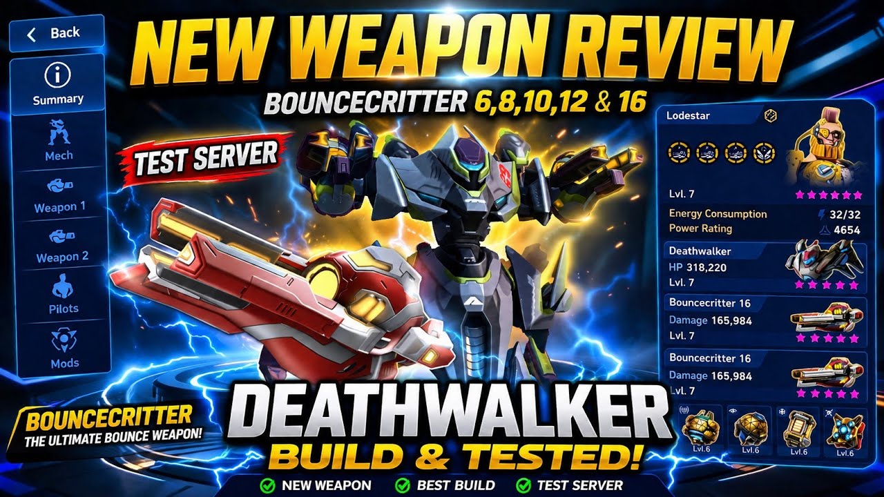 BOUNCECRITTER REVIEW - IS THIS THE BEST NEW WEAPON? 🔥😱 | MECH ARENA 