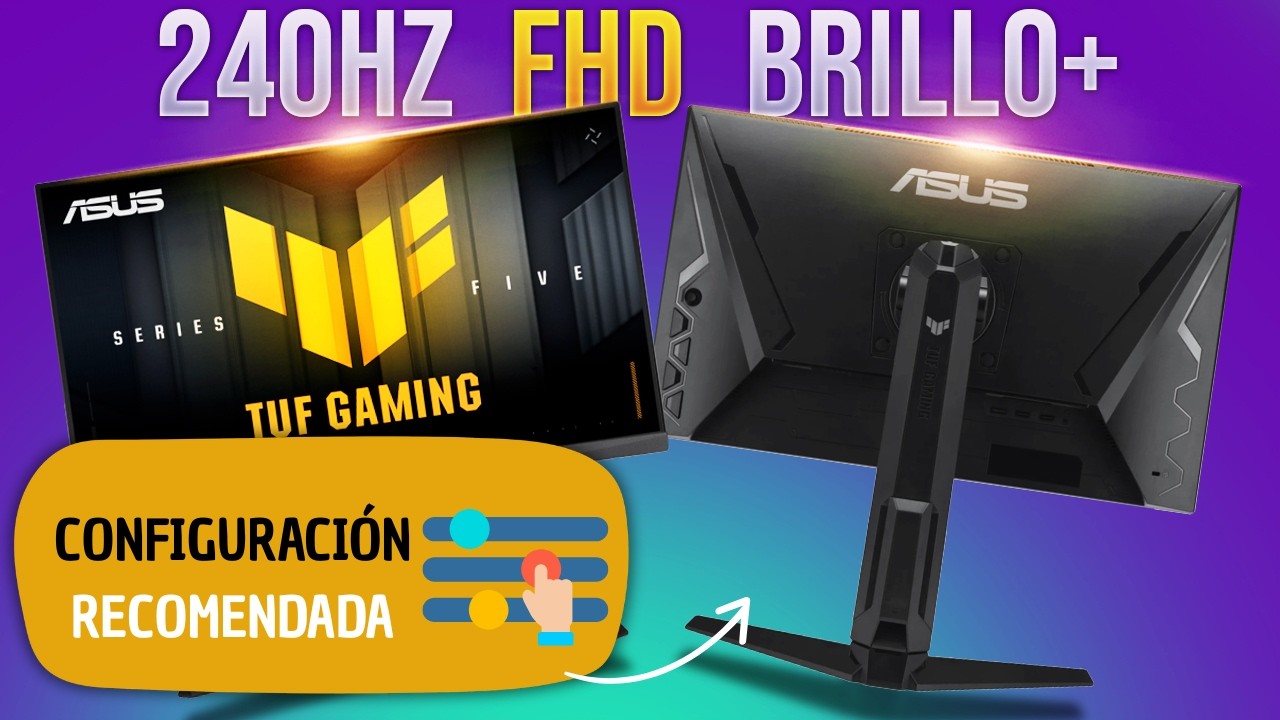 Ajustes ASUS TUF VG249QML5A + GamePlay: 24&rdquo;,  FHD, 240Hz, brillo chetado y VRR en consola ⚡