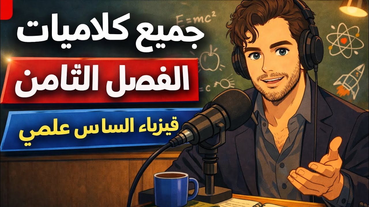 جميع كلاميات فيزياء الفصل الثامن الصف السادس علمي 