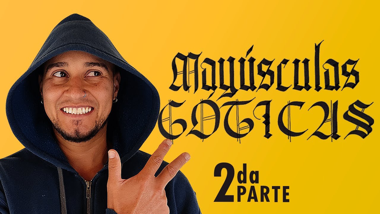 🔥✍ CALIGRAFÍA para PRINCIPIANTES - Mayúscula GÓTICA - 2 ✍🔥 - Con DOBLE LÁPIZ