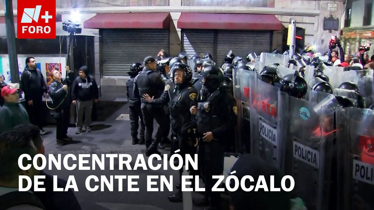 Integrantes de la CNTE llegan al Zócalo de CDMX - Las Noticias