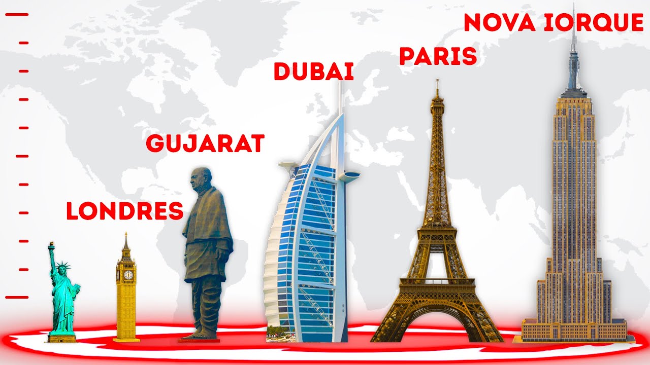 Uma comparação entre os edifícios mais altos do mundo