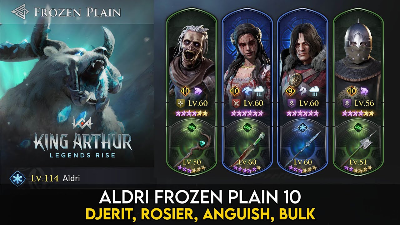Aldri 10 vs Djerit, Rosier, Anguish, Bulk | King Arthur Legends Rise Guide
