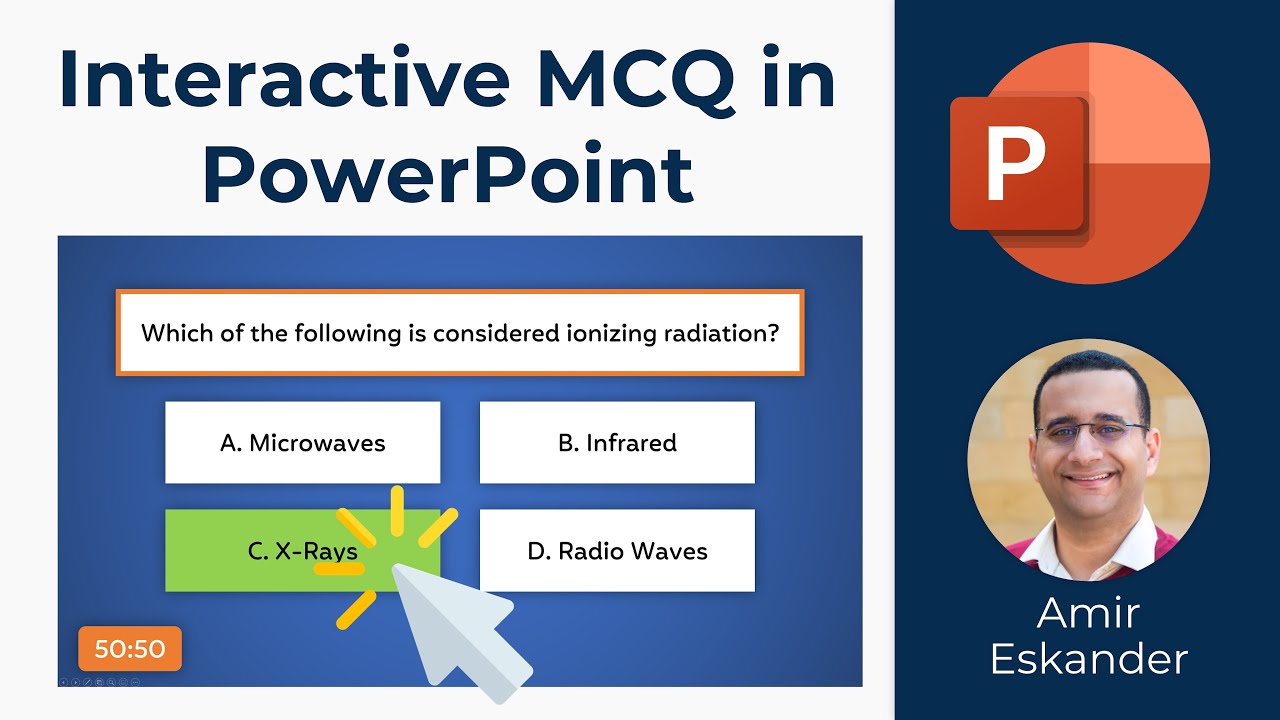 طريقة عمل بوربوينت تفاعلى | How to create interactive MCQ in PowerPoint