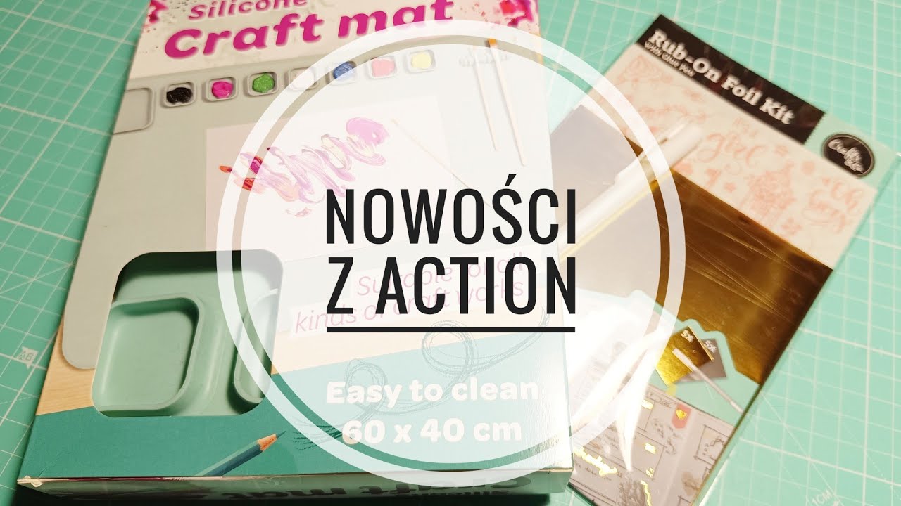 NOWOŚĆ W ACTION mata do malowania i folia do złoceń.