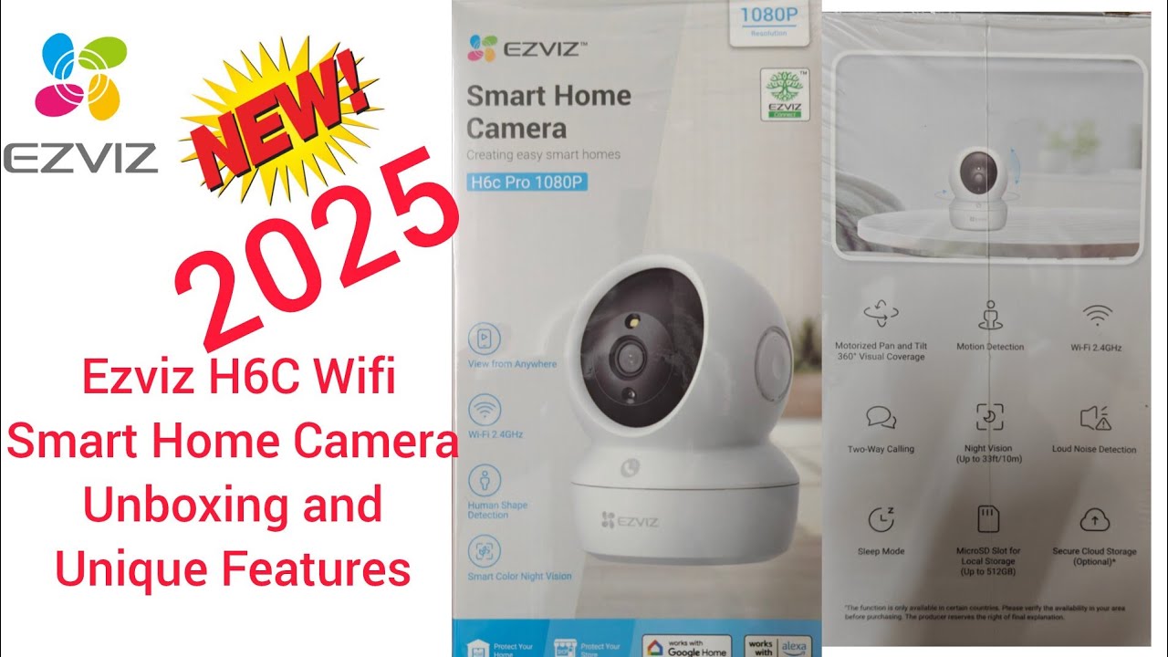 Ezviz H6c Pro Wi-Fi smart Home Camera Unboxing and Features Review 2025