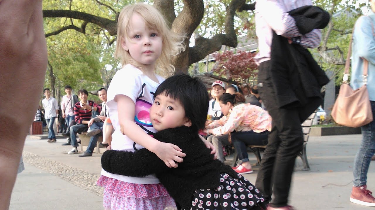 Two Year Old Blonde Girl In China