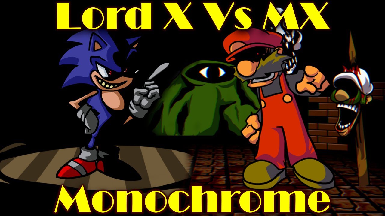 FNF | Lord X Vs MX | Monochrome - Vs. Lullaby Mod  | Mods/Hard |