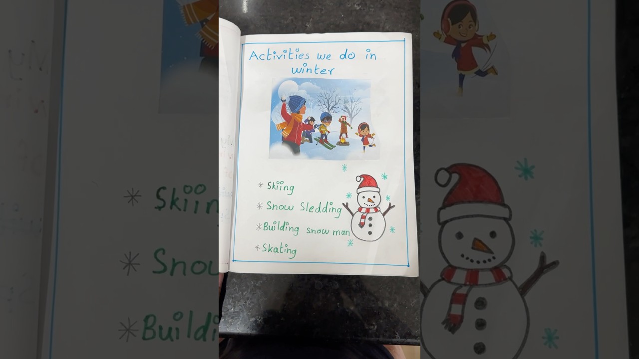 My favorite season scrap book for school | kids school project