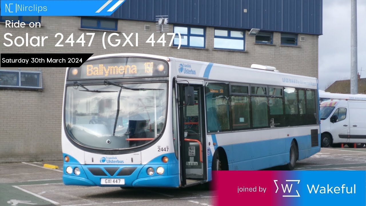 Ride on Translink Ulsterbus 2447 Wright Solar (GXI 447)