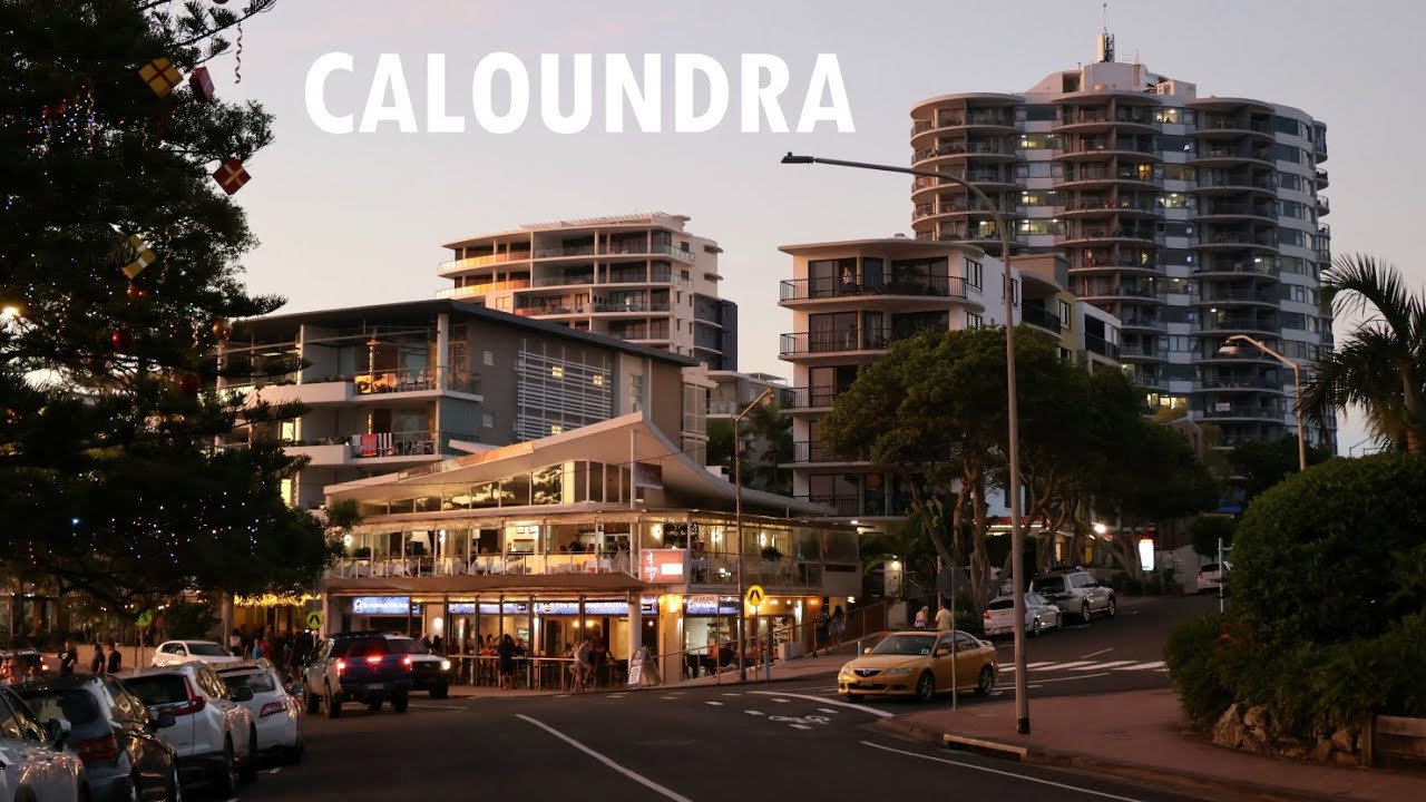 Caloundra, Queensland, Australia | Bulcock Beach to Kings Beach - 4K Evening Walking Tour