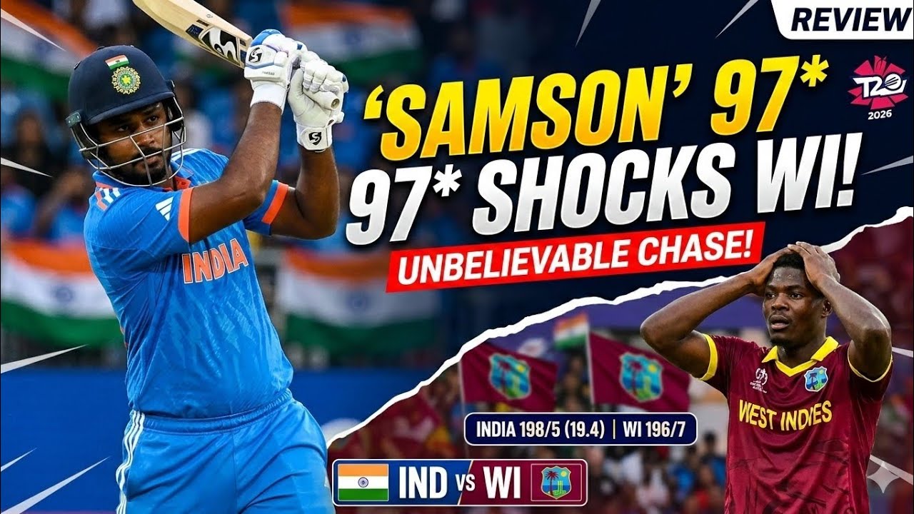 Sanju Special Samson Takes India Into The Semi Final , Epic Run Chase From India Against Mighty WI