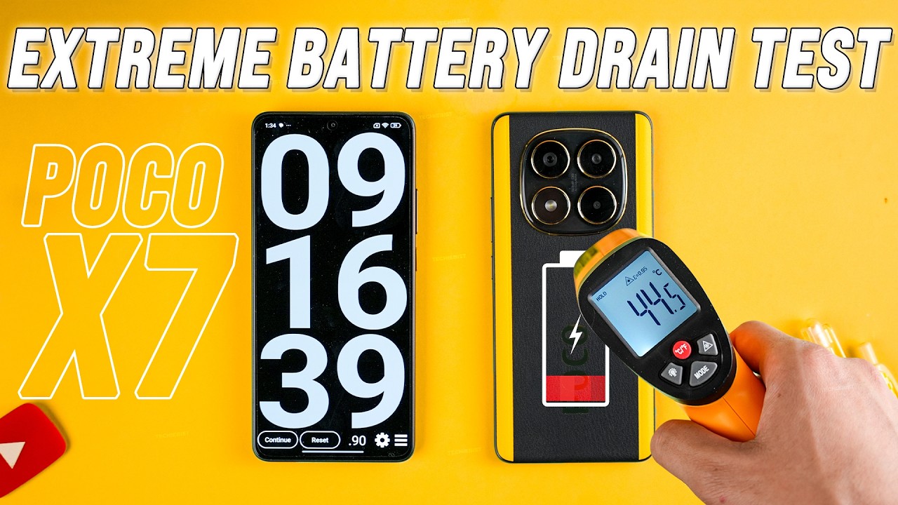 POCO X7 🔋100% to 🪫0% EXTREME Battery Drain Test 🤯