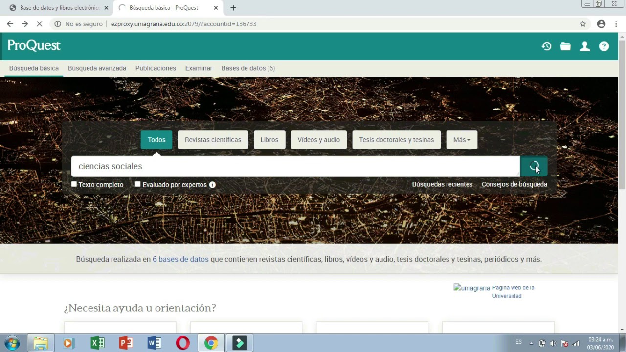 Capacitaci&oacute;n de Consulta a Base de Datos PROQUEST