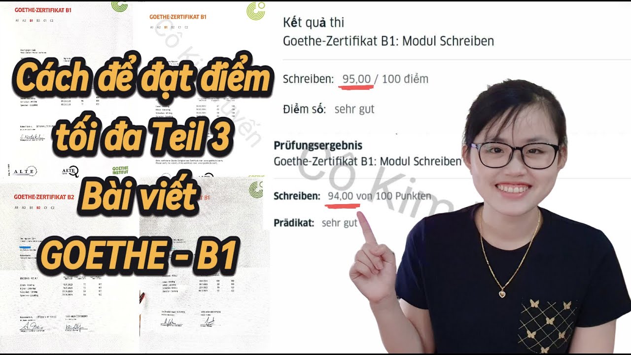 Chữa bài chi tiết Goethe Zertifikat B1 - Schreiben Teil 3  Áp dụng cách này bạn sẽ đạt điểm tối đa 🏆